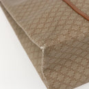 CELINE Macadam Canvas Tote Bag PVC Beige Auth 157142-11