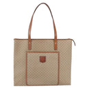 CELINE Macadam Canvas Tote Bag PVC Beige Auth 157142-2