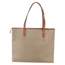 CELINE Macadam Canvas Tote Bag PVC Beige Auth 157142-3