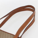 CELINE Macadam Canvas Tote Bag PVC Beige Auth 157142-8