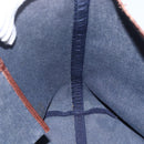 CELINE Paris Macadam Canvas Tote Bag Blue Gold Auth 157143-19