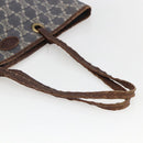 CELINE Paris Macadam Canvas Tote Bag Blue Gold Auth 157143-7