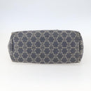 CELINE Paris Macadam Canvas Tote Bag Blue Gold Auth 157143-5