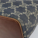 CELINE Paris Macadam Canvas Shoulder Bag Blue Auth 157144-9