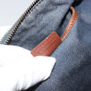 CELINE Paris Macadam Canvas Shoulder Bag Blue Auth 157144-12