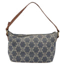 CELINE Paris Macadam Canvas Shoulder Bag Blue Auth 157144-2