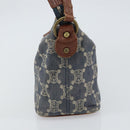 CELINE Paris Macadam Canvas Shoulder Bag Blue Auth 157144-4
