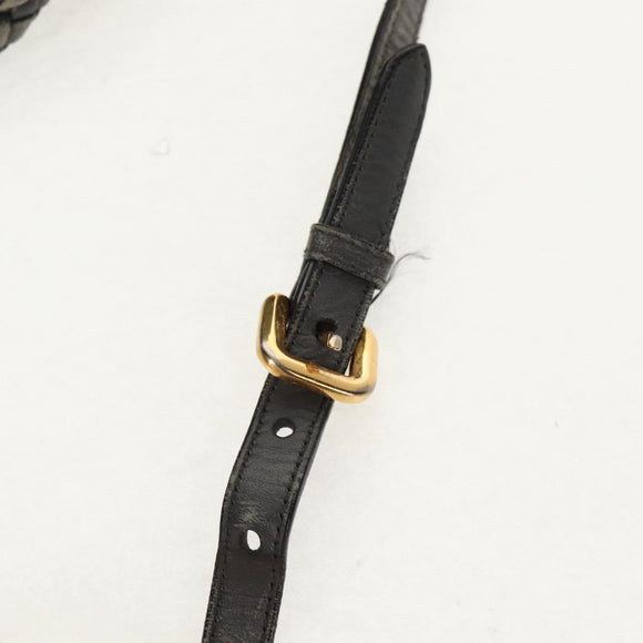 PRADA Hand Bag Nylon 2way Green Gold Auth 157145