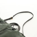 PRADA Hand Bag Nylon 2way Green Gold Auth 157145-15