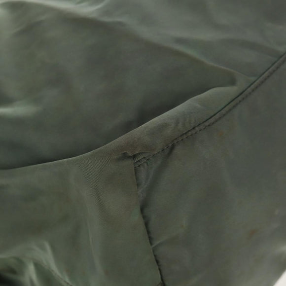 PRADA Hand Bag Nylon 2way Green Gold Auth 157145