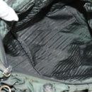PRADA Hand Bag Nylon 2way Green Gold Auth 157145-11
