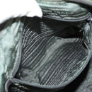 PRADA Hand Bag Nylon 2way Green Gold Auth 157145-27