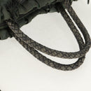 PRADA Hand Bag Nylon 2way Green Gold Auth 157145-7