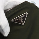 PRADA Tote Bag Nylon Khaki Silver Auth 157146-17