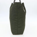 PRADA Tote Bag Nylon Khaki Silver Auth 157146-3