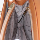 Salvatore Ferragamo Gancini Hand Bag Leather 2way Brown Gold Auth 157148V-22