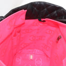 CHANEL Cambon Line Tote Bag Leather Black Silver CC Auth 157150SM-18