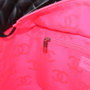 CHANEL Cambon Line Tote Bag Leather Black Silver CC Auth 157150SM-19