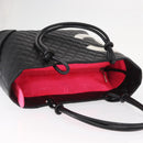 CHANEL Cambon Line Tote Bag Leather Black Silver CC Auth 157150SM-6