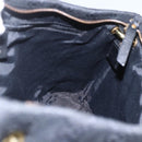 GUCCI GG Canvas Shoulder Bag Black Gold 90699 Auth 157151V-22