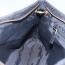 GUCCI GG Canvas Shoulder Bag Black Gold 90699 Auth 157151V-23