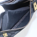 GUCCI GG Canvas Shoulder Bag Black Gold 90699 Auth 157151V-25