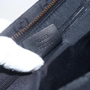 GUCCI GG Canvas Shoulder Bag Black Gold 90699 Auth 157151V-11