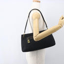GUCCI GG Canvas Shoulder Bag Black Gold 90699 Auth 157151V-26
