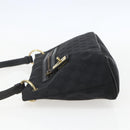 GUCCI GG Canvas Shoulder Bag Black Gold 90699 Auth 157151V-3