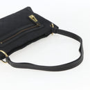 GUCCI GG Canvas Shoulder Bag Black Gold 90699 Auth 157151V-7