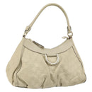 GUCCI GG Canvas Guccissima Abbey Hand Bag Leather Beige 190525 Auth 157153-1