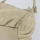 GUCCI GG Canvas Guccissima Abbey Hand Bag Leather Beige 190525 Auth 157153-10