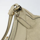 GUCCI GG Canvas Guccissima Abbey Hand Bag Leather Beige 190525 Auth 157153-15