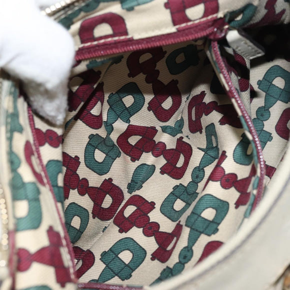 GUCCI GG Canvas Guccissima Abbey Hand Bag Leather Beige 190525 Auth 157153