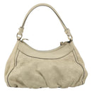 GUCCI GG Canvas Guccissima Abbey Hand Bag Leather Beige 190525 Auth 157153-3