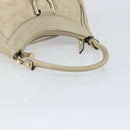 GUCCI GG Canvas Guccissima Abbey Hand Bag Leather Beige 190525 Auth 157153-7