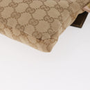 GUCCI GG Canvas Sherry Line Waist bag Beige Gold 28566 Auth 157154-16