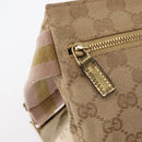 GUCCI GG Canvas Sherry Line Waist bag Beige Gold 28566 Auth 157154-17