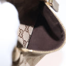 GUCCI GG Canvas Sherry Line Waist bag Beige Gold 28566 Auth 157154-11