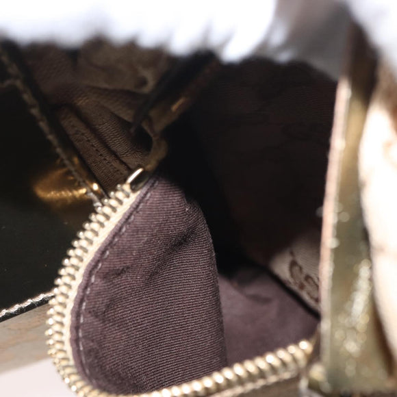 GUCCI GG Canvas Sherry Line Waist bag Beige Gold 28566 Auth 157154