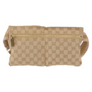 GUCCI GG Canvas Sherry Line Waist bag Beige Gold 28566 Auth 157154-2