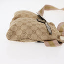 GUCCI GG Canvas Sherry Line Waist bag Beige Gold 28566 Auth 157154-3
