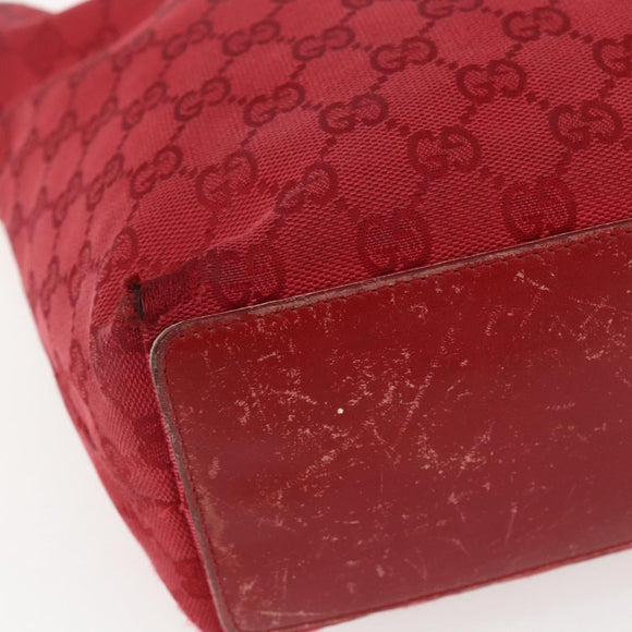 GUCCI GG Canvas Tote Bag Gold Red 002 1099 Auth 157156