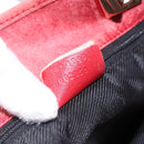 GUCCI GG Canvas Tote Bag Gold Red 002 1099 Auth 157156-20