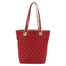 GUCCI GG Canvas Tote Bag Gold Red 002 1099 Auth 157156-3