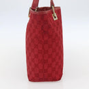 GUCCI GG Canvas Tote Bag Gold Red 002 1099 Auth 157156-5