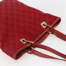 GUCCI GG Canvas Tote Bag Gold Red 002 1099 Auth 157156-6
