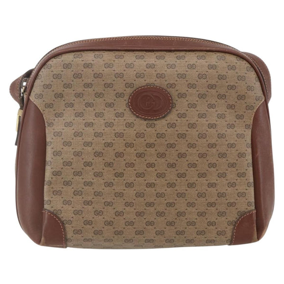 GUCCI Micro GG Supreme Shoulder Bag PVC Beige Gold 001 406 0790 Auth 157157