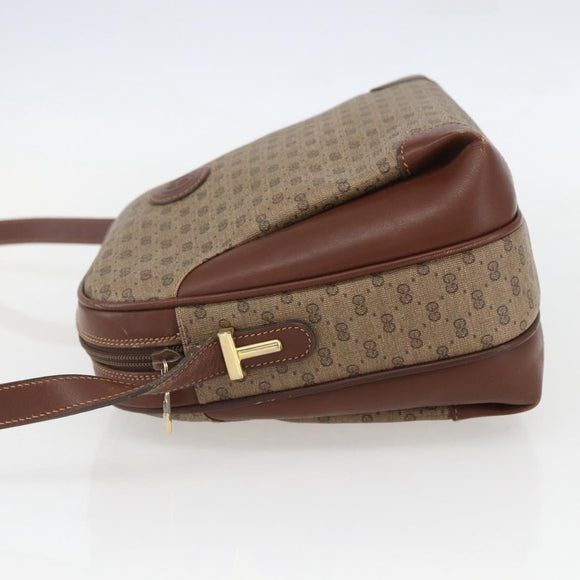 GUCCI Micro GG Supreme Shoulder Bag PVC Beige Gold 001 406 0790 Auth 157157