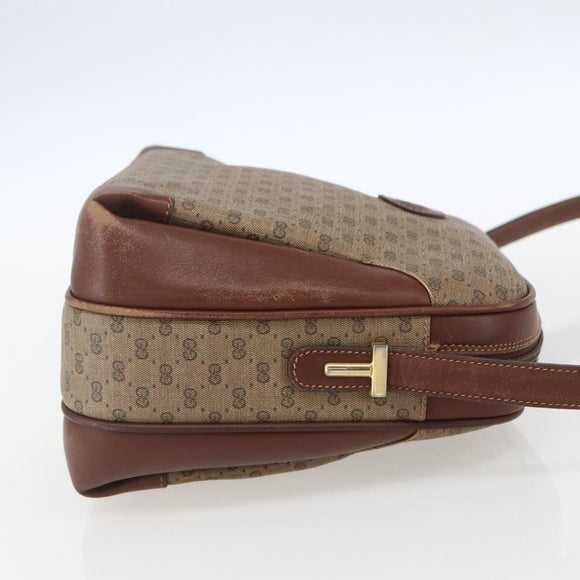 GUCCI Micro GG Supreme Shoulder Bag PVC Beige Gold 001 406 0790 Auth 157157